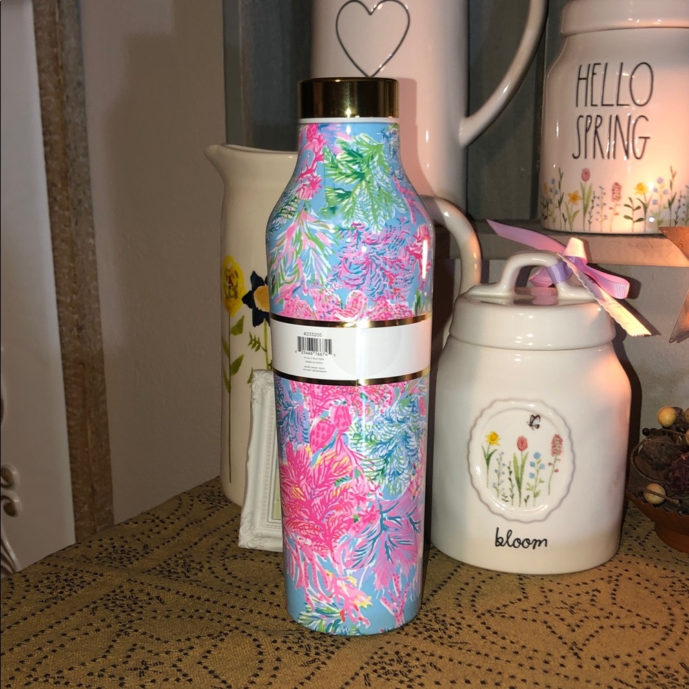 Lilly Pulitzer Stainless Steel Water Bottle Featured In Cay To My Heart 20oz - Picture 4 of 11